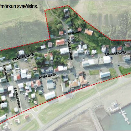 Myndin sýnir afmörkun verndarsvæðisins. Mynd: Skagafjörður.is