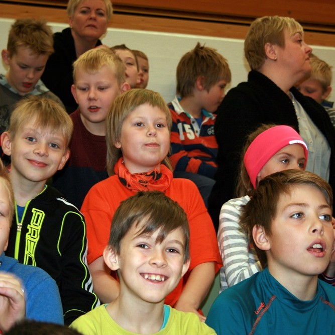 Mikil stemning á Vinadegi grunnskólanna í Skagafirði