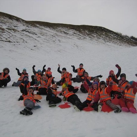 Fjör á skólalóðinni