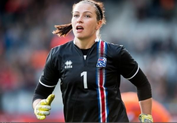 Guðbjörg, eða Gugga eins og hún er gjarnan kölluð, á að baki samanlagt 88 landsleiki með landsliðum Íslands frá árinu 2000, fyrst í U-17, síðan U-19, þá U-21 liðinu og loks A-landsliðinu, þar af 51 leik með því síðastnefnda. Mynd af vef Skagfirðingafélagsins.