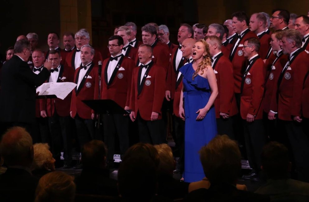 Myndin var tekin árið 2017 þegar Þóra söng með kórnum. MYNDIR AÐSENDAR