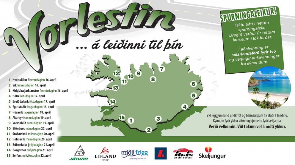 Vorlestin á ferðinni á Norðurlandi vestra