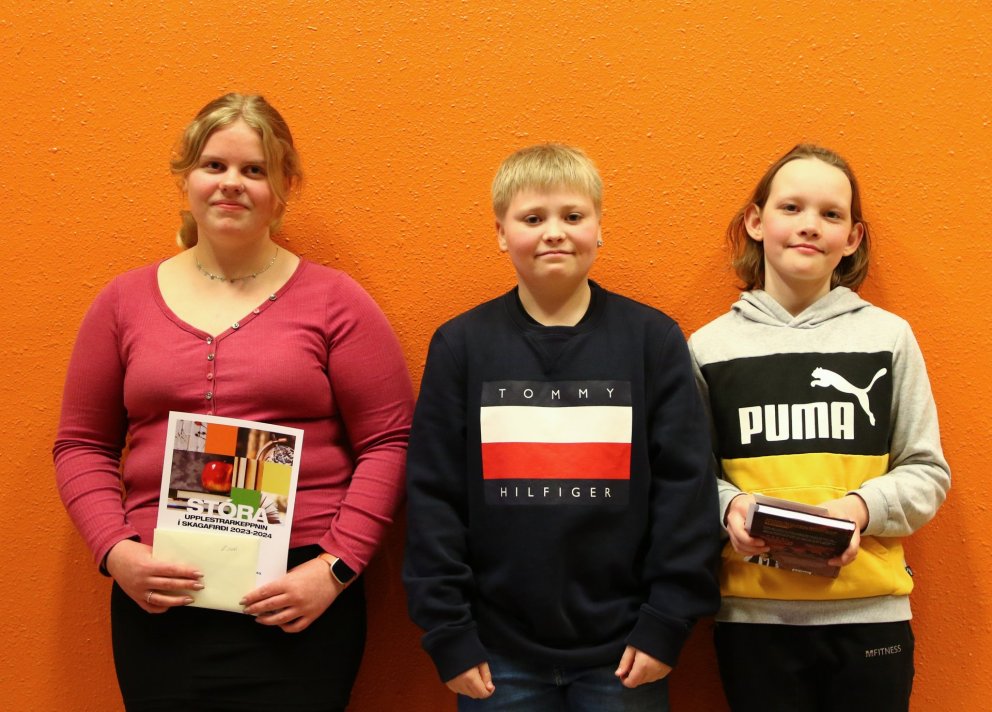 Heiðdís Rós Hafrúnardóttir, Björgvin Skúli Hauksson og Sigmar Þorri Jóhannsson.MYND JÓHANN HELGI SIGMARSSON