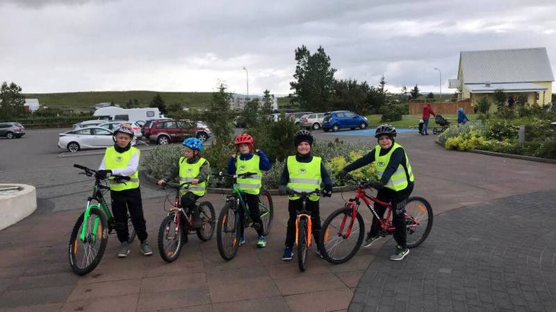 Hjólagarpar í upphafi ferðar. Myndir: Aðsendar