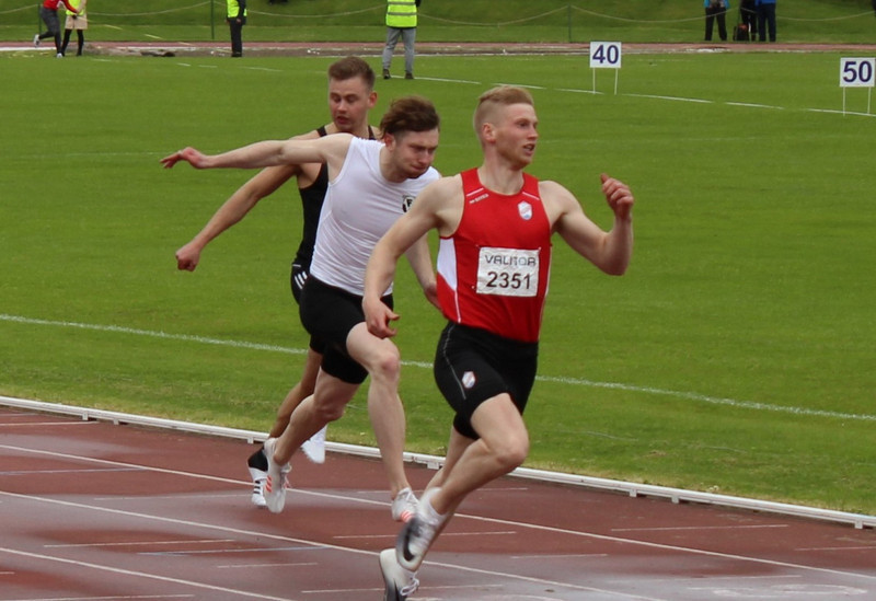 Jóhann Björn að koma í mark. Mynd: Af vef www.tindastoll.is