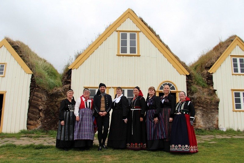 Hátíðlegra verður það varla. Mynd:FB/Byggðasafn Skagfirðinga