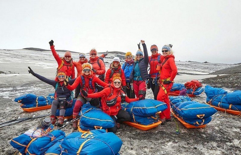 Snjódrífurnar við Vatnajökul. Ljósm: FB/Lífskraftur