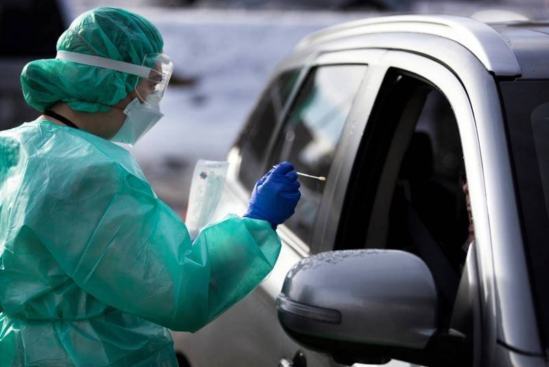 Frá sýnatöku á Landspítalanum. Mynd: Stjornarradid.is