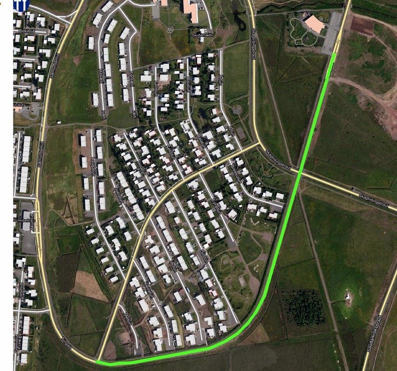 Vegaframkvæmdir á Sauðárkróki í dag