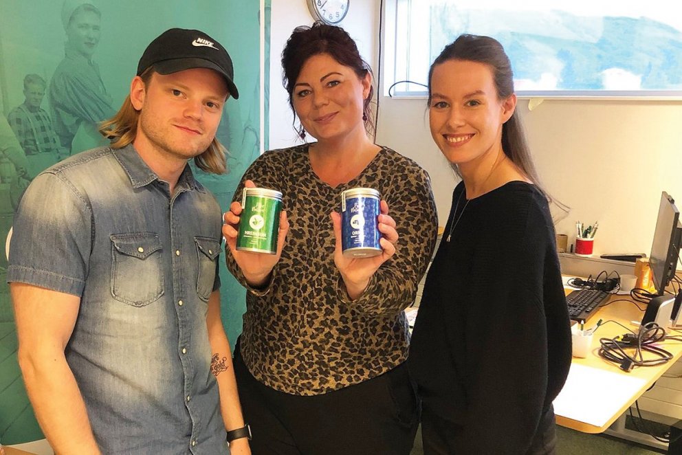 Hildur Þóra Magnúsdóttir stofnandi fyrirtækisins ásamt teymi frá Icelandic Startups. AÐSENDAR MYNDIR
