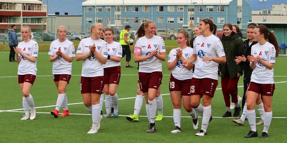 Stólastúlkur spila við Aftureldingu sunnudaginn 16. ágúst kl. 16:00. MYND: ÓAB