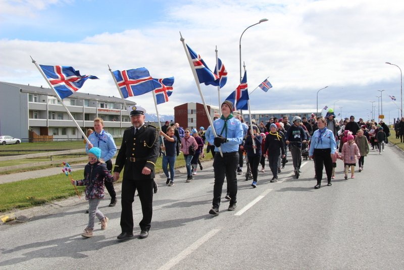 Skrúðgangan. Mynd: SMH