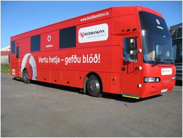 Blóðbankabíllinn. MYND TEKIN AF NETINU