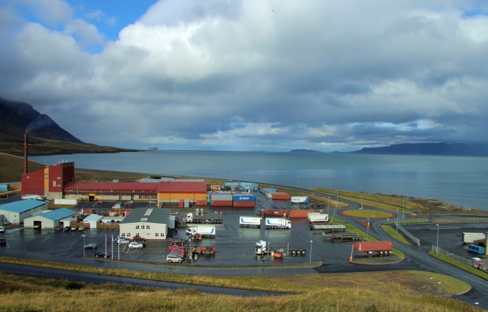 Athafnasvæði Steinullarverksmiðjunnar á Sauðárkróki. Ljósm./BÞ