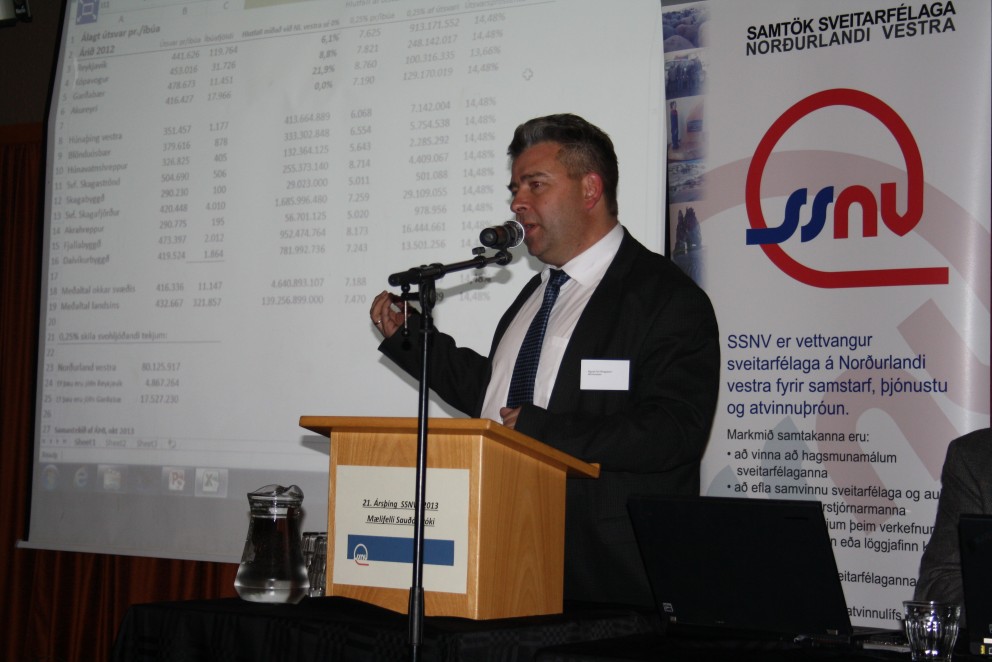 Frá ársþingi SSNV. Þingi ferð að þessu sinni fram á Félagsheimilinu Blönduósi. Mynd/SSNV