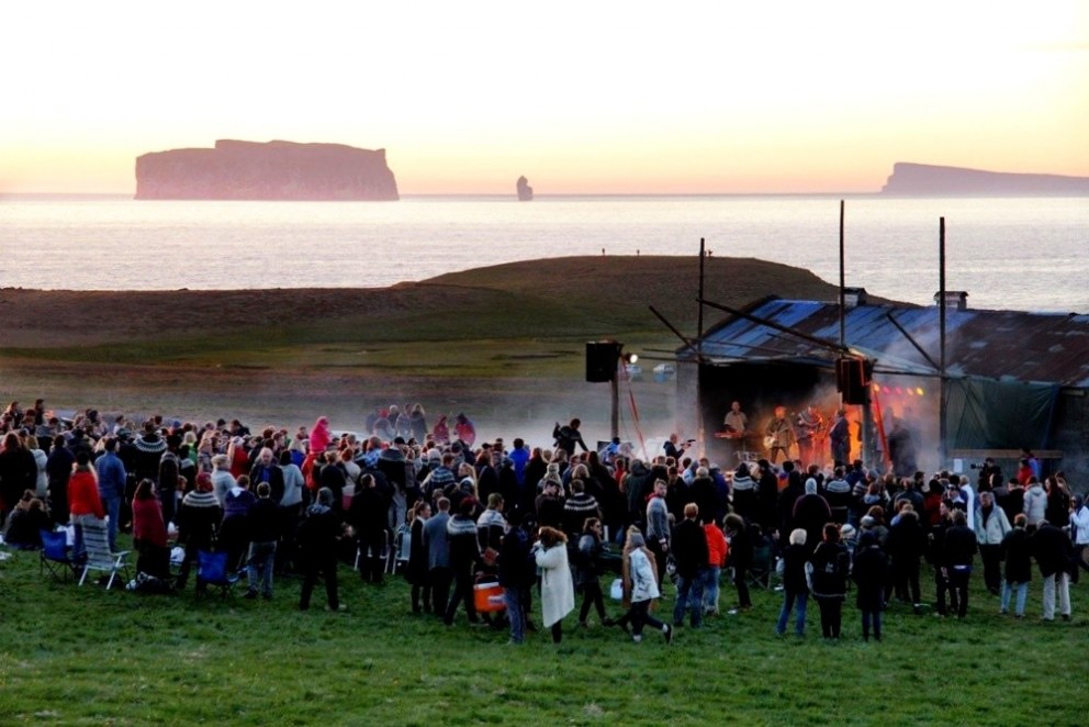 Frá Drangey Music Festival, þar sem vegurinn endar, sl. sumar. Mynd/BÞ