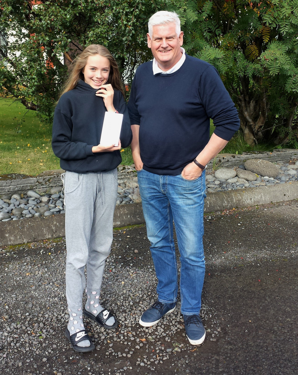Ástríður Helga Magnúsdóttir og Ómar Bragi Stefánsson landsfulltrúi UMFÍ og framkvæmdastjóri landsmóta UMFÍ.
