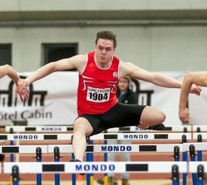 Íslandsmeistarinn í 60m grindahlaupi karla. (Mynd FRÍ).