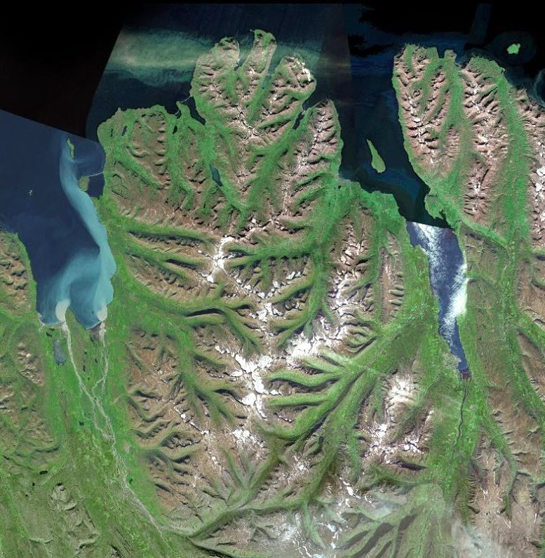 Hátt í 150 jöklar eru á Tröllaskaga samkvæmt Náttúrufræðistofnun Íslands. Mynd: SPOT.