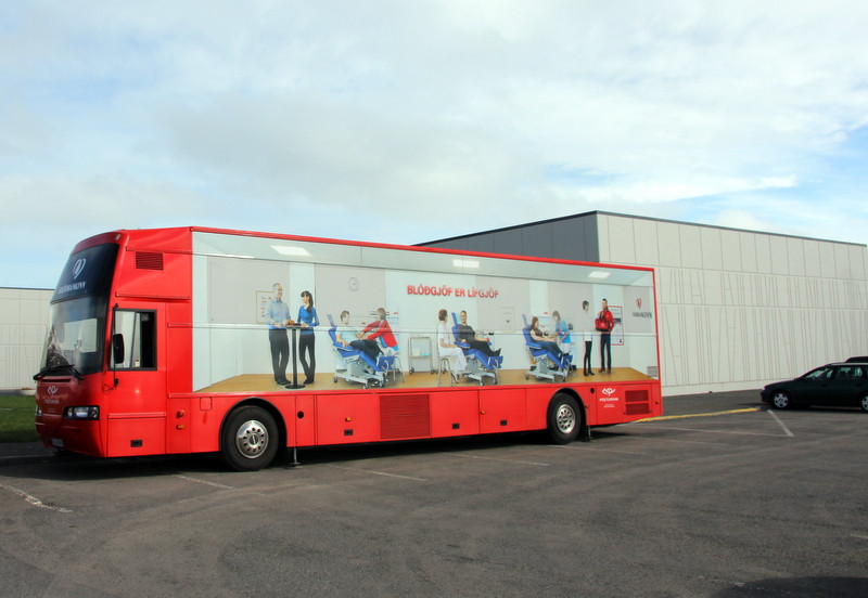 Blóðbankabíllinn. Mynd: FE
