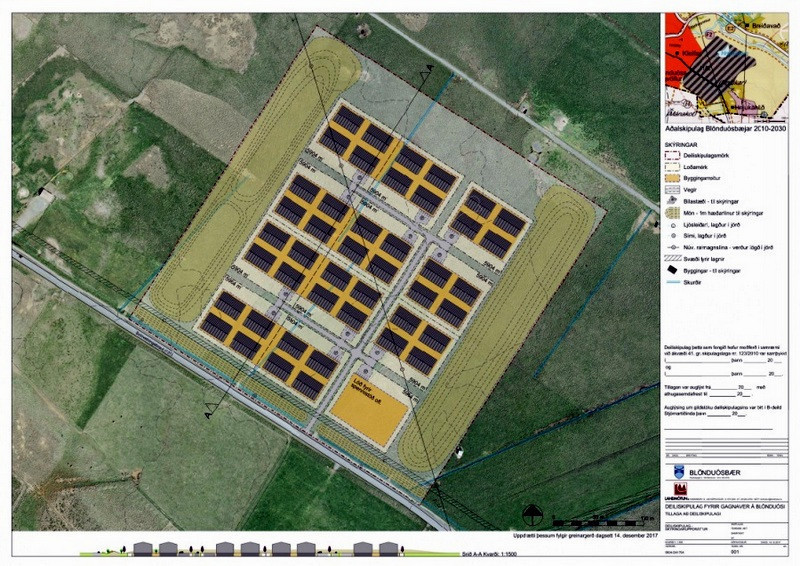 Skjáskot - yfirlitsmynd sem finna má á vef Blönduósbæjar.