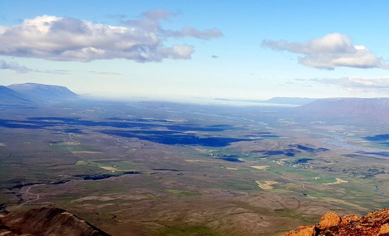Mynd: Skagafjörður séður af toppi Mælifellshnjúks. Mynd: PF.
