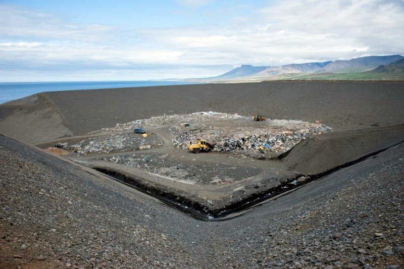 Frá Stekkjarvík en þar er tekið á móti sorpi frá stórum hluta Norðurlands. Mynd:Stekkjarvik.is
