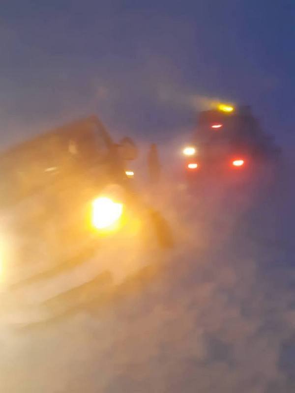 Myndirnar tók Daniel Þór á Holtavörðuheiði í morgun. Myndin tekin af FB Húna.