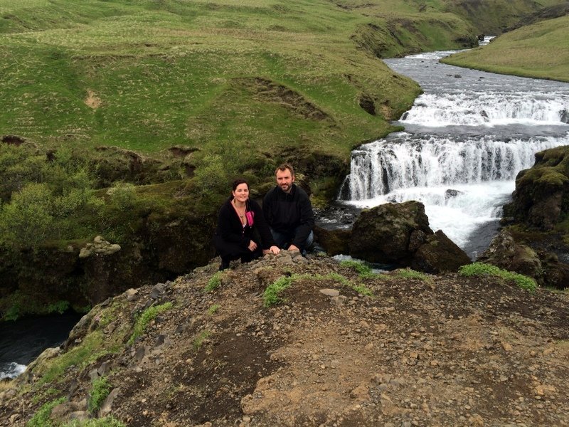 Matgæðingarnir Jean Adele og Guðmundur.