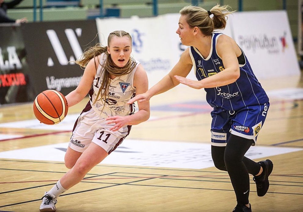 Eva Rún Dagsdóttir átti fína leiki fyrir Tindastól um helgina. MYND: HJALTI ÁRNA