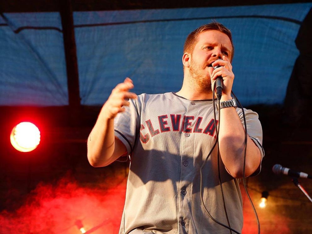 Helgi Sæmundur á Drangey Music Festival. MYND: PIB