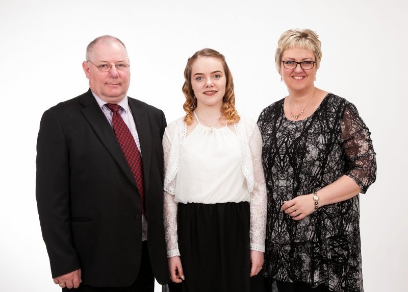 Matgæðingarnir Sigurður Leó og Kristín Guðbjörg ásamt dótturinni Ölmu Karen.