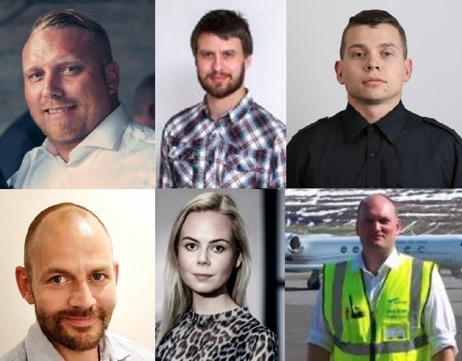 Á myndinni eru í þessari röð: Þorgeir Óskar Margeirsson, Grétar Þór Þorsteinsson, Stefán Árnason, Ásgrímur Eiríksson , Eyrún Viktorsdóttir og Þorlákur Snær Helgason. Aðsend mynd.