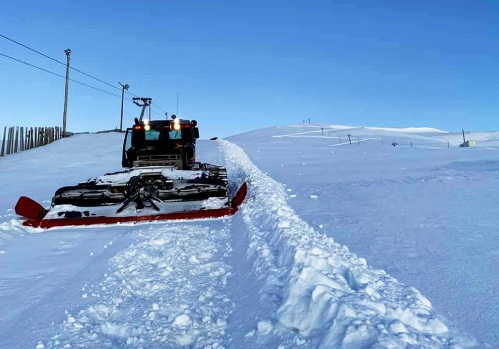 Svona var útlitið á skíðasvæðinu í Tindastóli í gær. MYND AF FB SKÍÐASVÆÐISINS