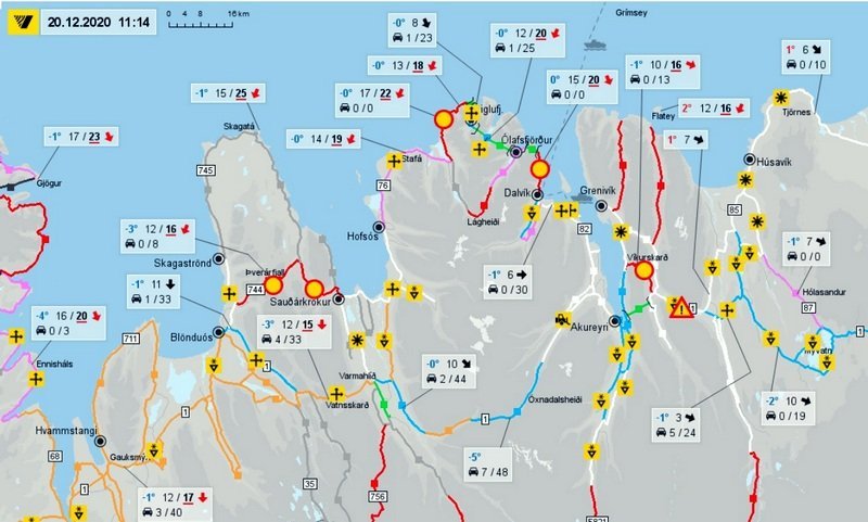 Skjáskot af vef Vegagerðarinnar.