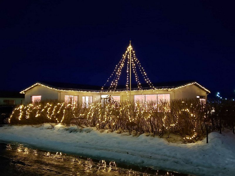 Húsið við Brekkubyggð 21 var valið Jólahús ársins á Blönduósi 2019. Mynd:huni.is