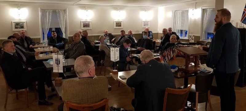 Frá fundi Lionsklúbbs Sauðárkróks á KK Restaurant í gærkvöldi. Mynd: PF.