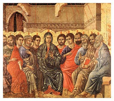 Hvítasunnan, verk frá byrjun 14. aldar, eftir Duccio di Buoninsegna.