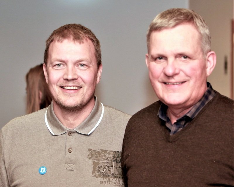 Guðmundur Haukur Jakobsson, forseti sveitarstjórnar Blönduósbæjar, og Jón Gunnarsson, dómsmálaráðherra.