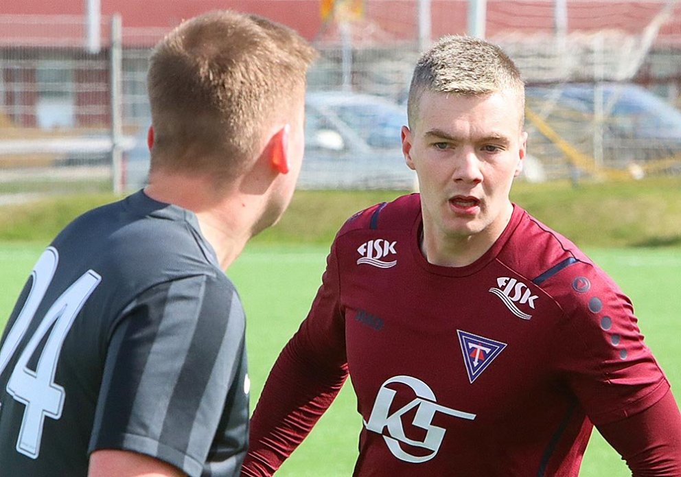 Jónas Aron Ólafsson var með tvö mörk í dag. MYND: ÓAB