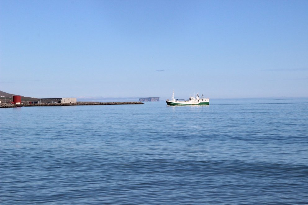 Á leið í land. Mynd: PF.