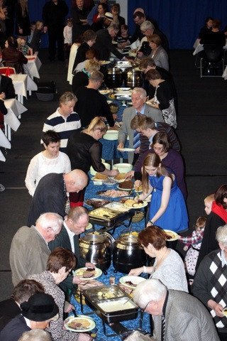 Frá fyrsta jólahlaðborði Rótarý 2013.