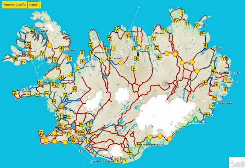 Ástand vega klukkan 11:17 í dag. Mynd af umferdin.is.