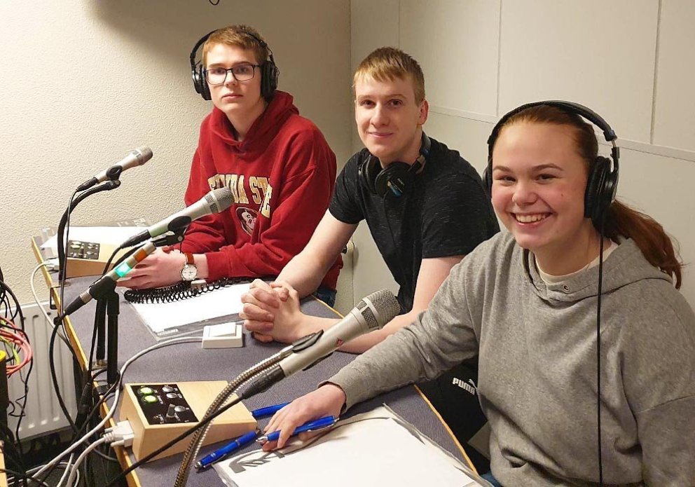 Alexander, Óskar og Íris skipuðu Gettu betur lið FNV þennan veturinn. MYND: ÁGÚST INGI