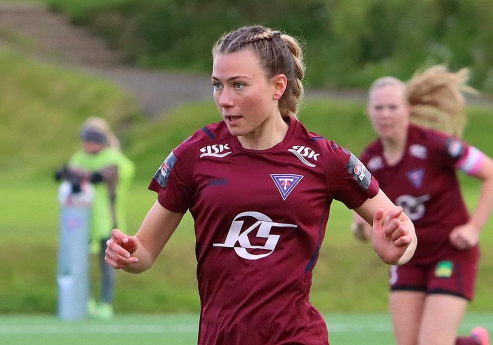 Kristrún fór snemma út af vegna meiðsla. MYND: ÓAB