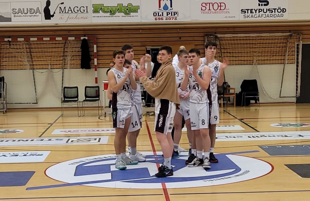 Strákarnir að leik loknum. Ljósmynd Hjalti Vignir Sævaldsson
