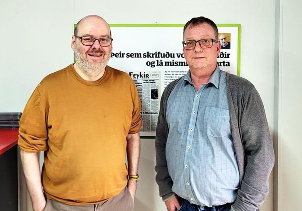 Óli og Palli nokkuð kátir í byrjun sumars. MYND: KBS