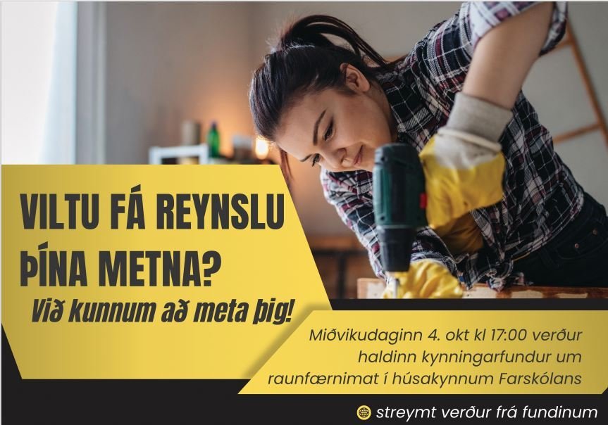 Kynningarfundur í Farskólanum í dag kl. 17:00 – miðstöð símenntunar á Norðurlandi vestra um raunfærnimat