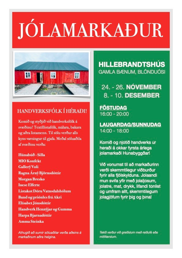 Auglýsing viðburðar. MYND AÐSEND