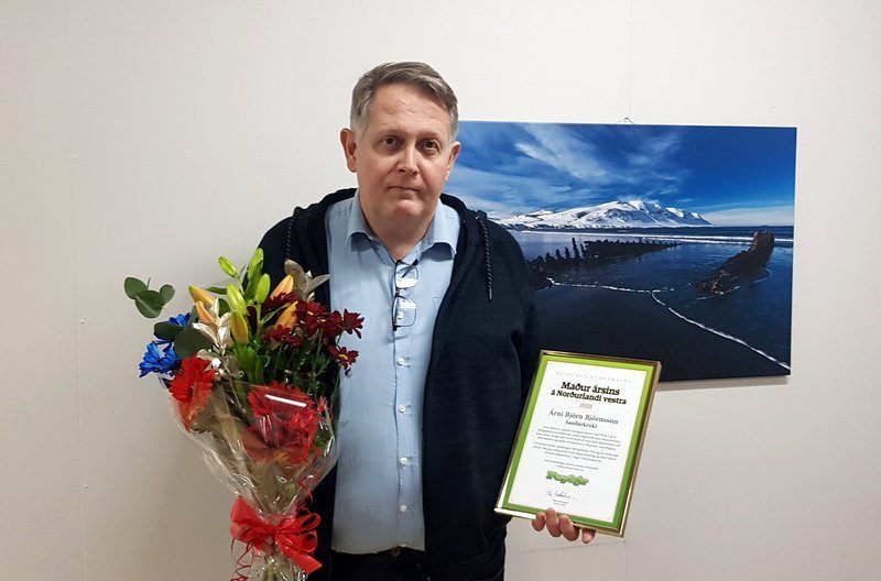 Árni Björn þegar hann varð maður ársins 2022.MYND FEYKIR